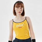 SERIF LOGO SLEEVELESS T-SHIRTS-YELLOW