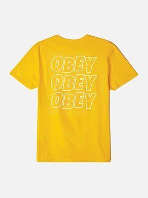 (166721489) OBEY JUMBLE LO - FI TEE-DUSTY YEL