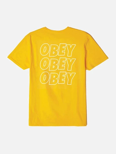 (166721489) OBEY JUMBLE LO - FI TEE-DUSTY YEL