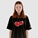 BIG CHERRY GLITTER T-SHIRT IH [BLACK]