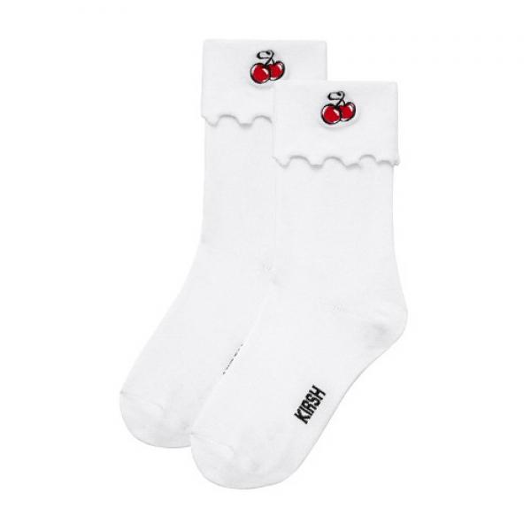 CHERRY WAVE SOCKS IH [WHITE]