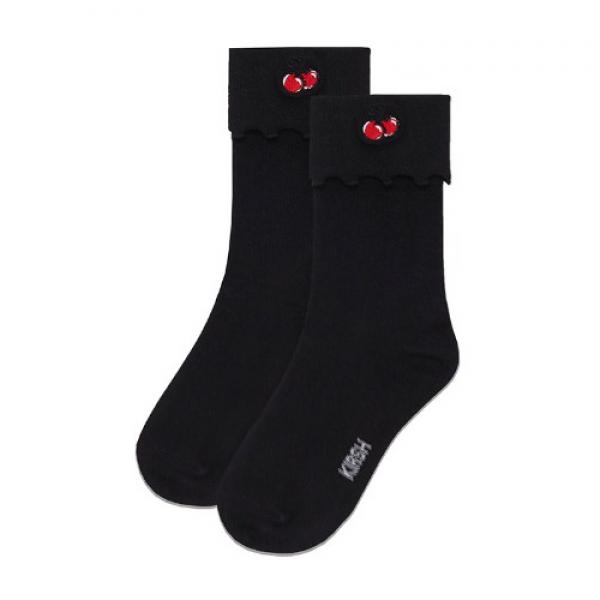 CHERRY WAVE SOCKS IH [BLACK]