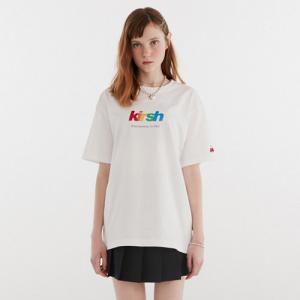 GLITTER RAINBOW LOGO T-SHIRT IH [WHITE]