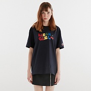 KIRSH GIRL RAINBOW T-SHIRT IH [NAVY]
