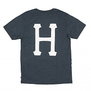 CLASSIC H POCKET TEE-NAVY HEATHER