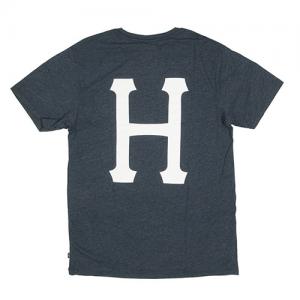 CLASSIC H POCKET TEE-NAVY HEATHER