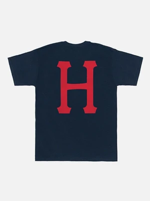 CLASSIC H POCKET TEE-NAVY/RED
