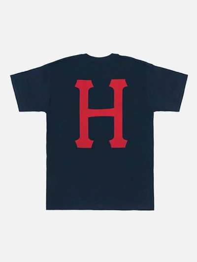 CLASSIC H POCKET TEE-NAVY/RED