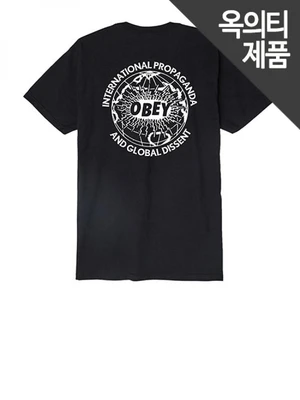 (163081902) OBEY GLOBAL DISSENT TEE-BLK