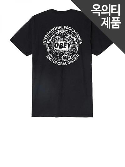 (163081902) OBEY GLOBAL DISSENT TEE-BLK