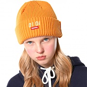 LOGO POINT BEANIE_mustard