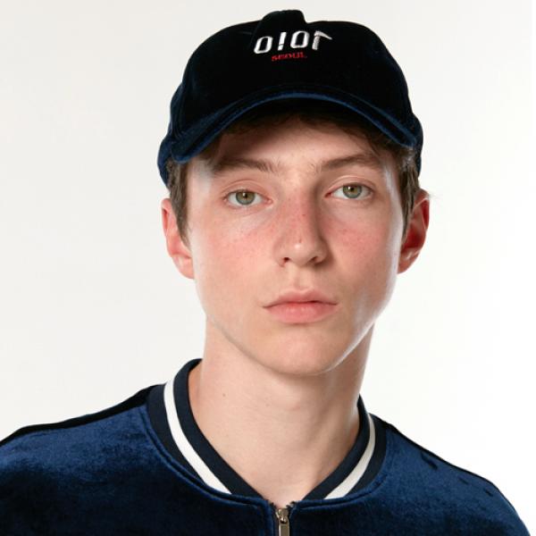 VELVET BALL CAP_navy