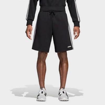 (DQ3071) ESSENTIALS 3-STRIPES FLEECE SHORTS-BLACK