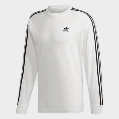 (ED5959) 3-STRIPES LS TEE-WHITE