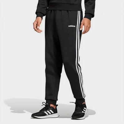 (DQ3095) ESSENTIALS 3-STRIPES TAPERED CUFFED PANTS-BLACK