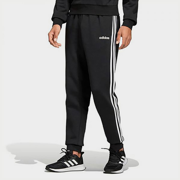 (DQ3095) ESSENTIALS 3-STRIPES TAPERED CUFFED PANTS-BLACK