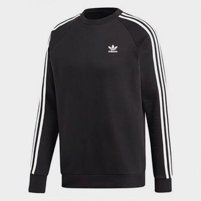 (DV1555) 3-STRIPES CREW-BLACK