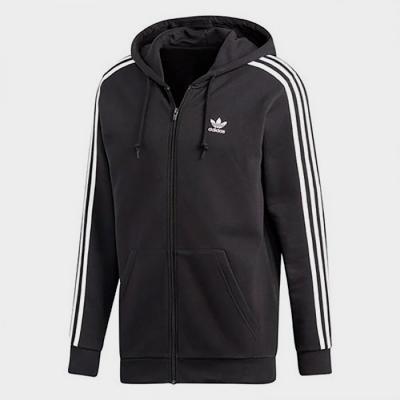(DV1551) 3-STRIPES HOODIE-BLACK