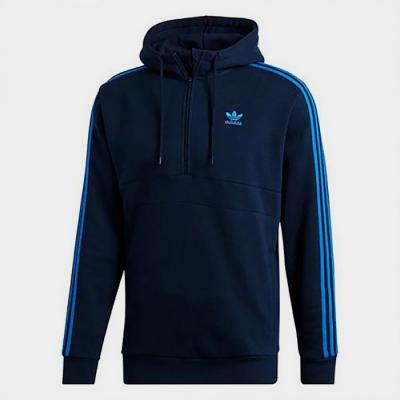 (EK0255) 3-STRIPES HALF ZIP HOODIE-NAVY