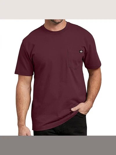 (WS450 BY) HEAVYWEIGHT TEE-BURGUNDY