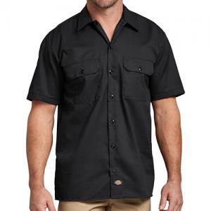 (1574BK) S/S WORK SHIRT-BLACK