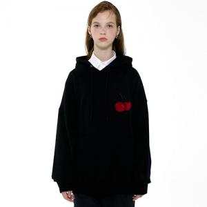 CHERRY TONE ON TONE HOODIE IA [BLACK]