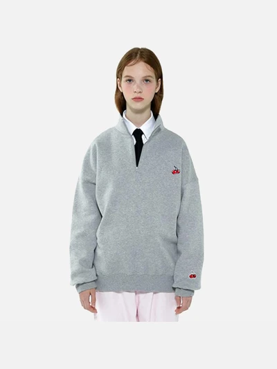 SMALL CHERRY SWEATSHIRT IA [MELANGE GRAY]