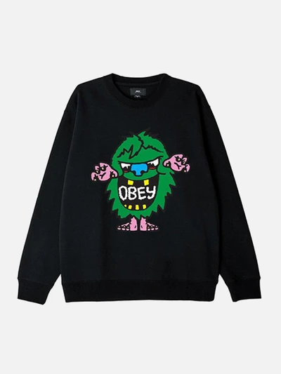 (112862087)OBEY CREECH CREW-BLK