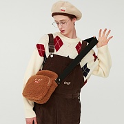 SHEARLING AIRLINE BAG_brown