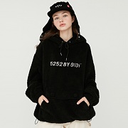 5252 POCKET FUR HOODIE_black