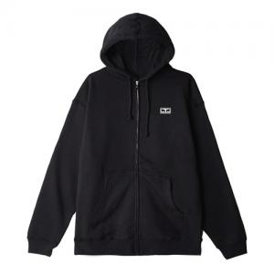 (111751826) OBEY EYES 3 BASIC ZIP HOOD FLEECE-BLK