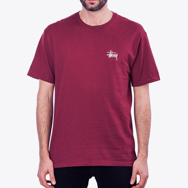 BASIC STUSSY TEE-WINE