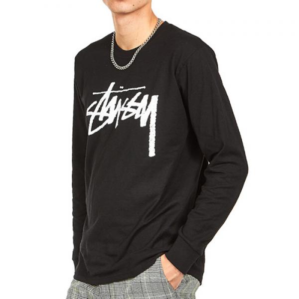 STOCK LS TEE-BLACK