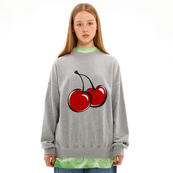 BIG CHERRY SWEATSHIRT JS [MELANGE GRAY]