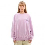 TONE ON TONE MIDDLE CHERRY SWEATSHIRT JS [LIGHT VIOLET]