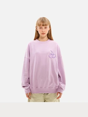 TONE ON TONE MIDDLE CHERRY SWEATSHIRT JS [LIGHT VIOLET]