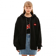 CHERRY HOODIE ZIPUP JS [BLACK]