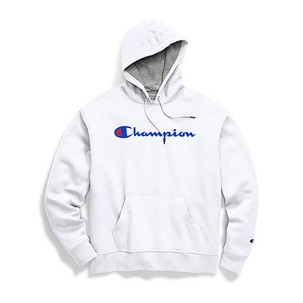 (GF89H) 파워블렌드 스크립트 프린트 후드티 WHITE
