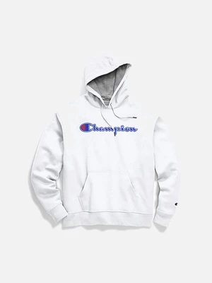 (GF89H) 파워블렌드 스크립트 자수 후드티 WHITE