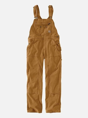 (102438) 우먼스 카펜터 크로우포드 더블 프론트 BIB 오버롤 BROWN
