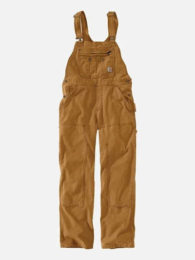 (102438) 우먼스 카펜터 크로우포드 더블 프론트 BIB 오버롤 BROWN
