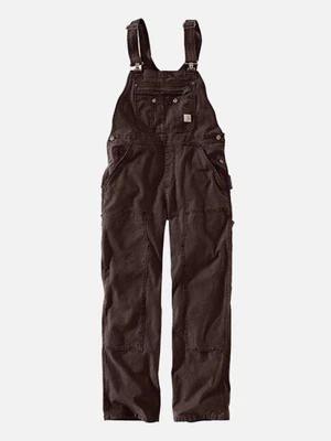 (102438) 우먼스 카펜터 크로우포드 더블 프론트 BIB 오버롤 DARK BROWN