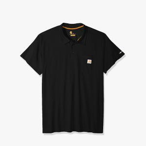 (103569) 포스 코튼 델몬트 포켓 폴로 반팔티 BLACK