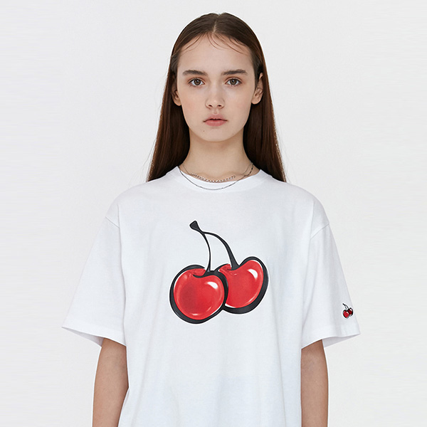 3D BIG CHERRY T-SHIRT JH [WHITE]