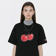 3D BIG CHERRY T-SHIRT JH [BLACK]