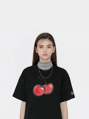 3D BIG CHERRY T-SHIRT JH [BLACK]