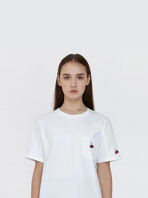 POCKET CHERRY T-SHIRT JH [WHITE]
