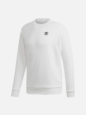 (ED6208) ESSENTIAL CREW SWEATSHIRT-WHITE/BLACK