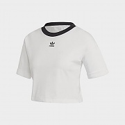 (FM2556) CROP TOP-WHITE/BLACK