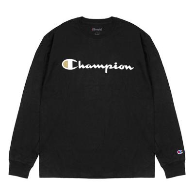 (GT78H) 가슴로고 스크립트 클래식 긴팔티 BLACK/GOLD